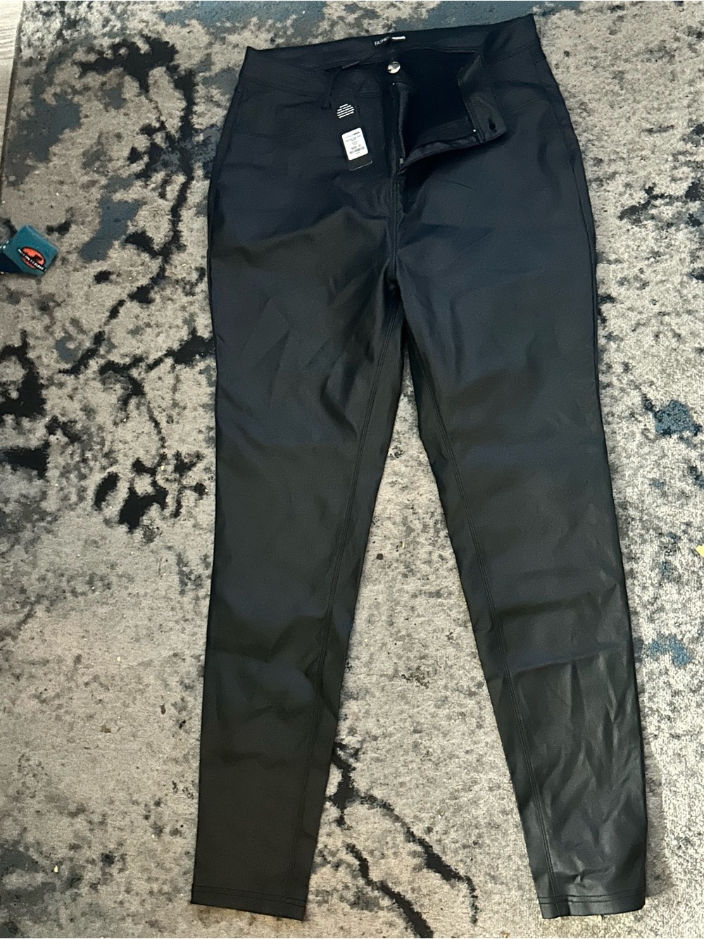 Black Faux Leather Skinny Pants